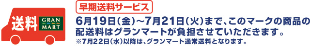 早期送料サービス